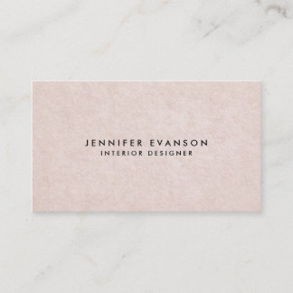 Carte De Visite Texture papier élégante et subtile de couleur rose