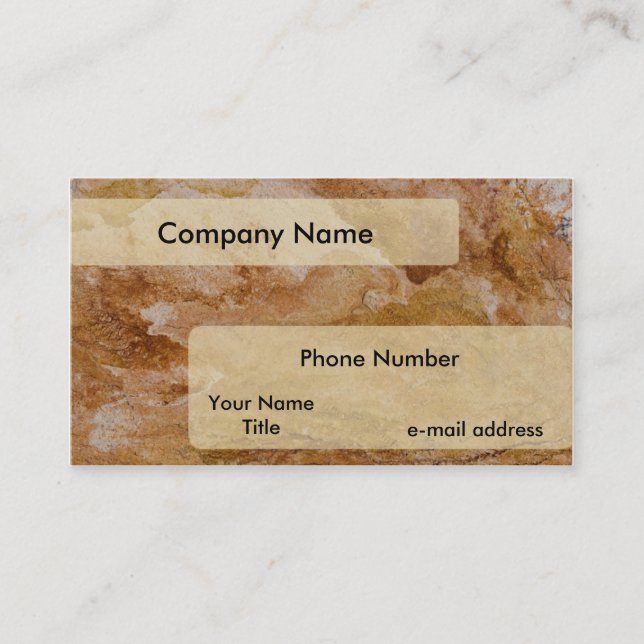 Carte De Visite Texture Red Rock (Devant)