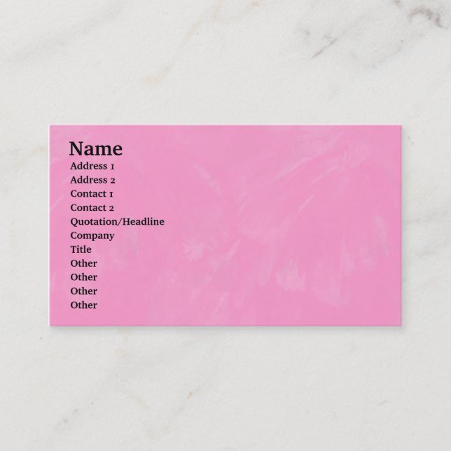 Carte De Visite Texture rose brosse (Devant)