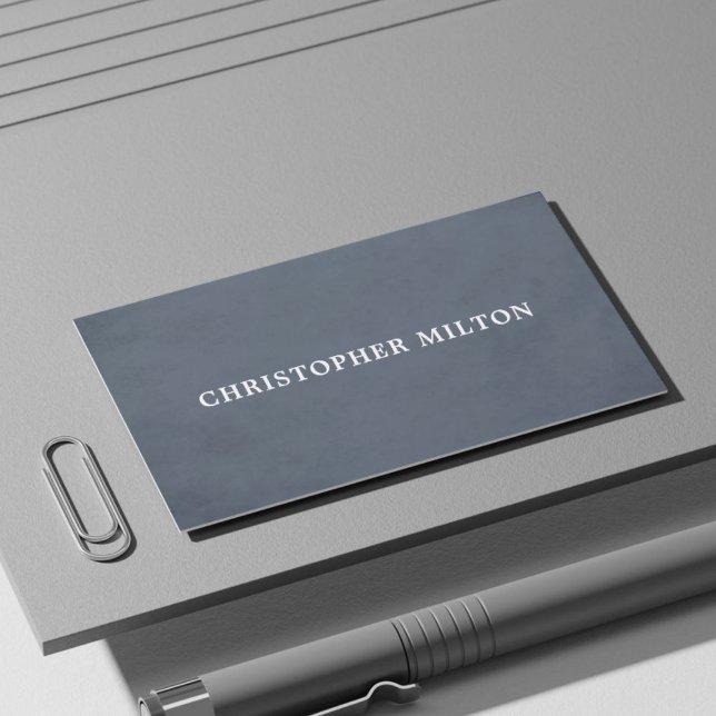 Carte De Visite Texture simple et élégante Cuisine Bleu Blanc (Créateur téléchargé)