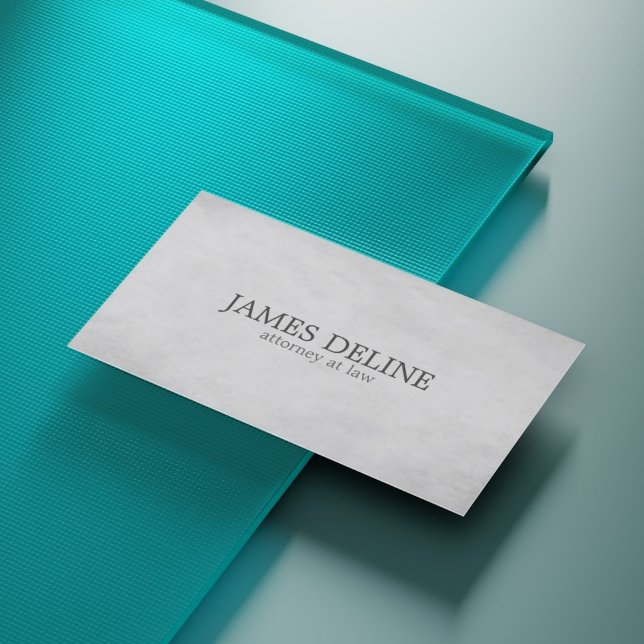 Carte De Visite Texture simple et élégante Grey Attorney at Law (Créateur téléchargé)