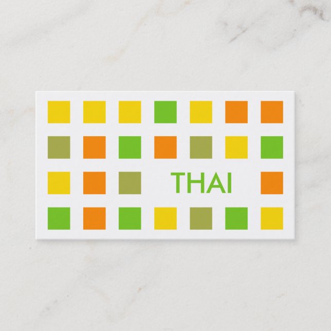 Carte De Visite THAÏLANDE (carrés modernes) (Devant)
