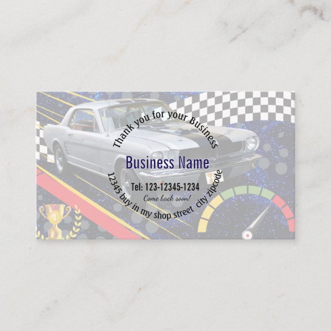 Carte De Visite Thank you for your Business Editable Business mark (Devant)