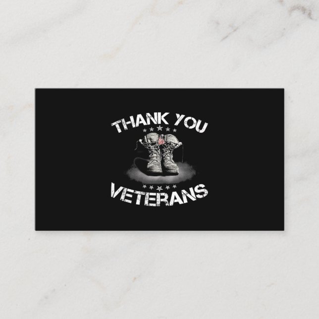 Carte De Visite Thank You Veterans shirts Proud Veteran Day Dad Gr (Devant)