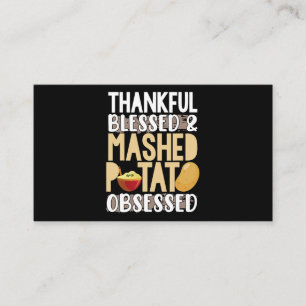 Carte De Visite Thankful Blessed Mashed Potato Obsessed
