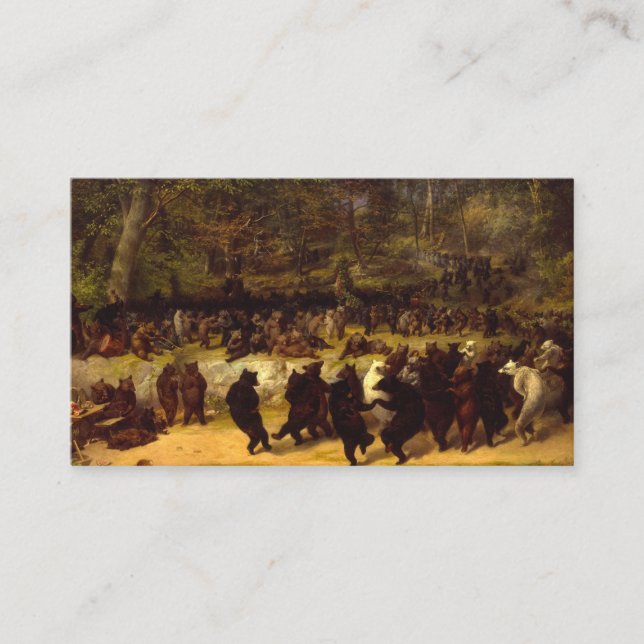 Carte De Visite The Bear Dance, 1870 par William Holbrook Beard (Devant)