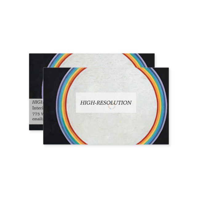 Carte De Visite The Dove, No.14. par Hilma af Klint (Devant/Arrière en situation)