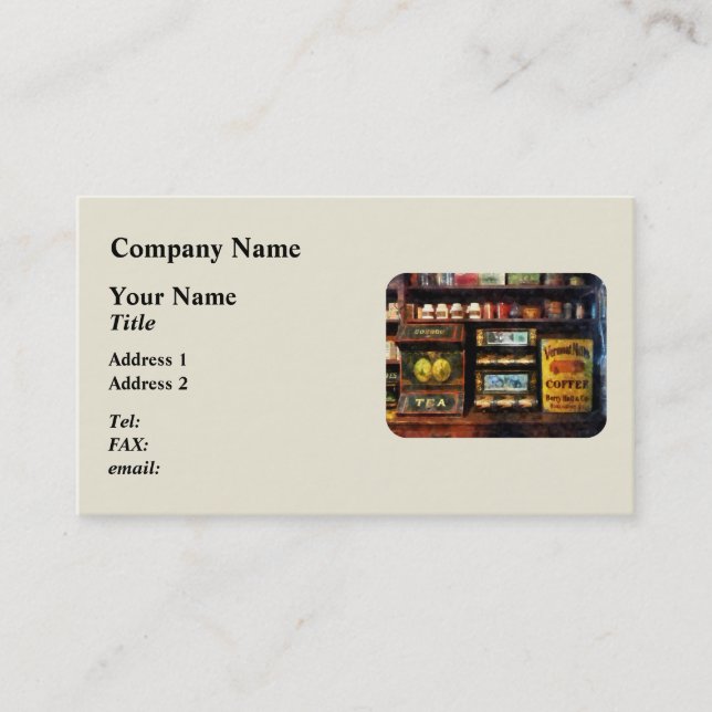 Carte De Visite Thé et café (Devant)