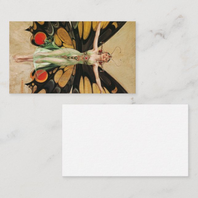 Carte De Visite The Flapper, 1922 par Joseph Christian Leyendecker (Devant / Derrière)