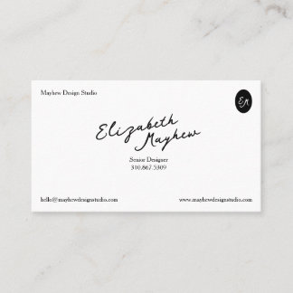 Carte De Visite The Signature Script - Minimalist Business Card