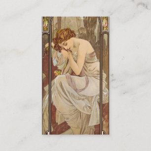 Carte De Visite The Times of the Day, Night's Rest, 1899 par Mucha