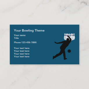 Carte De Visite Thème Bowling Unique