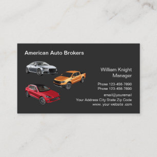 Carte De Visite Thème Budget Automotive Broker