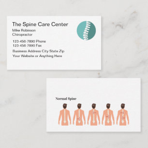 Carte De Visite Thème Chiropractor Spine Graphics
