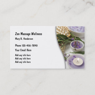 Carte De Visite Thème de bien-être de massage