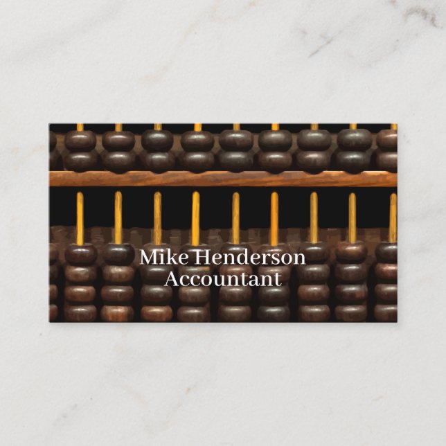 Carte De Visite Thème de comptable Abacus (Devant)
