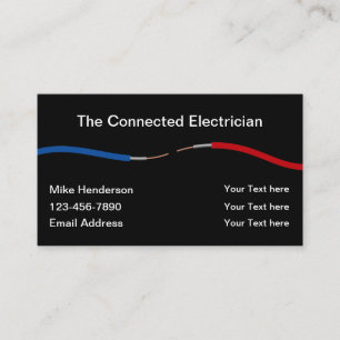 Carte De Visite Thème de fils électriques d'électricien