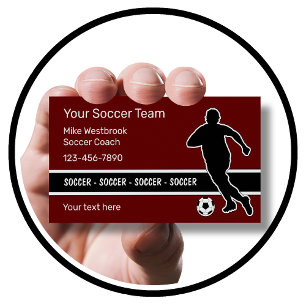 Carte De Visite Thème de football moderne cool