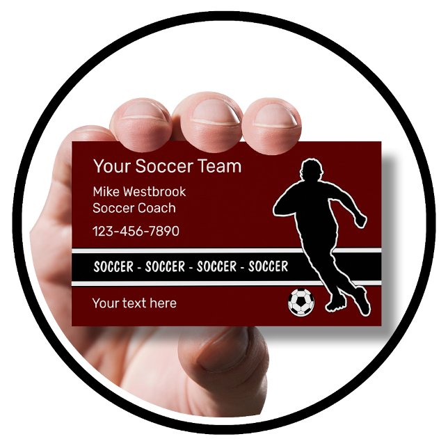 Carte De Visite Thème de football moderne cool (Créateur téléchargé)