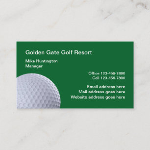 Carte De Visite Thème de golf conçu par des professionnels 