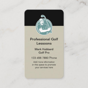 Carte De Visite Thème de golf professionnel