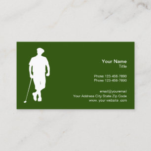 Carte De Visite Thème de golf professionnel