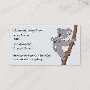 Carte De Visite Thème de Koala Naturel Nature