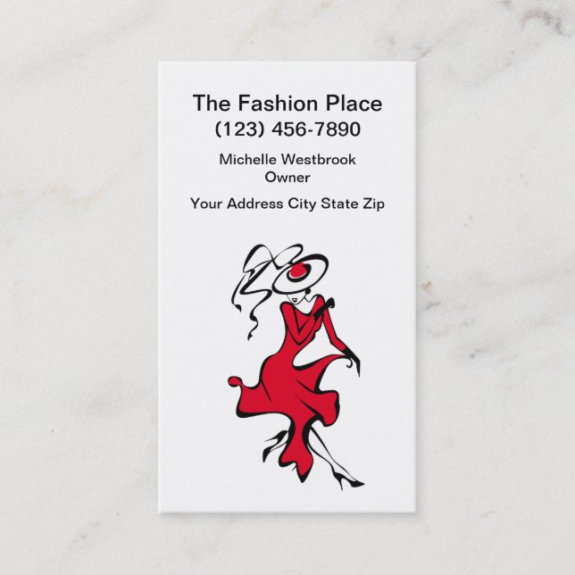 Carte De Visite Thème de mode tendance (Devant)