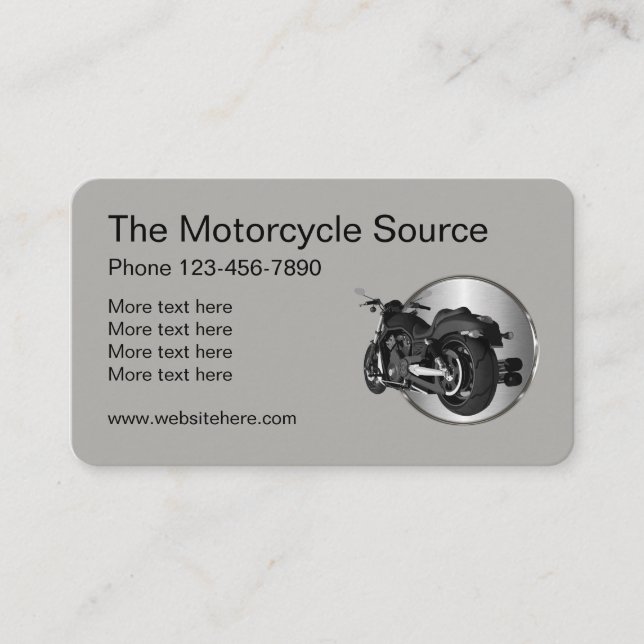 Carte De Visite Thème de moto cool (Devant)