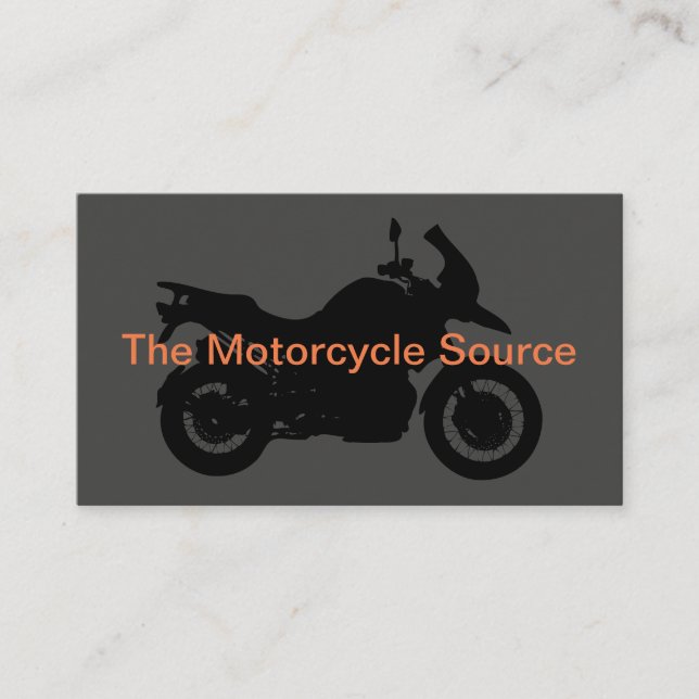 Carte De Visite Thème de moto design simple (Devant)