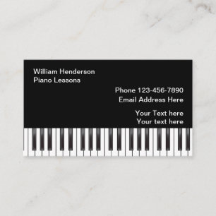 Carte De Visite Thème de musique pour piano