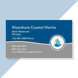 Carte De Visite Thème de navigation côtière moderne