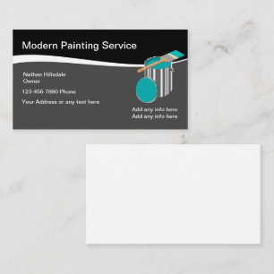 Carte De Visite Thème de peinture de maison avec pot de peinture
