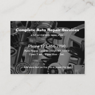 Carte De Visite Thème de pièces d'auto de services des réparati