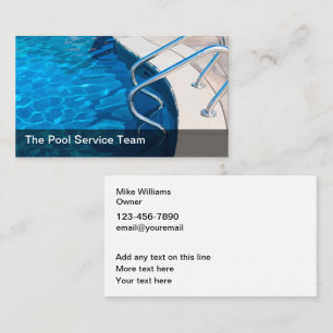 Carte De Visite Thème de piscine et d'échelle cool