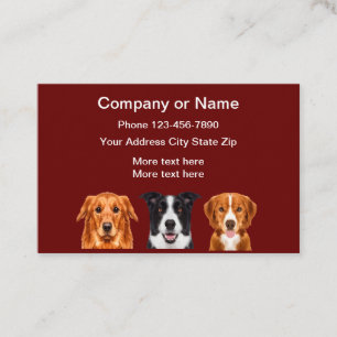 Carte De Visite Thème de services de garde d'animaux