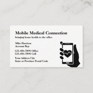 Carte De Visite Thème de soins de santé mobiles