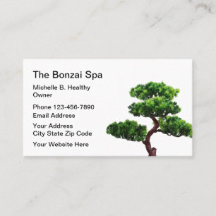 Carte De Visite Thème de spa Bonzai japonais