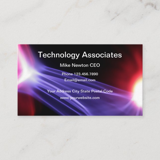 Carte De Visite Thème de technologie Design Cool (Devant)