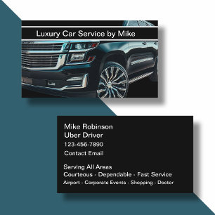 Carte De Visite Thème de transport pour chauffeur Uber classe