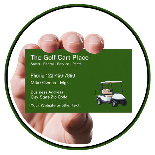 Carte De Visite Thème de vente et de location de chariots de golf