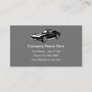 Carte De Visite Thème de voiture classique cool