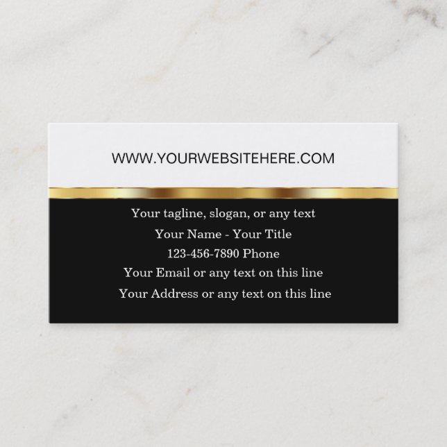 Carte De Visite Thème d'entreprise de site Web élégant (Devant)