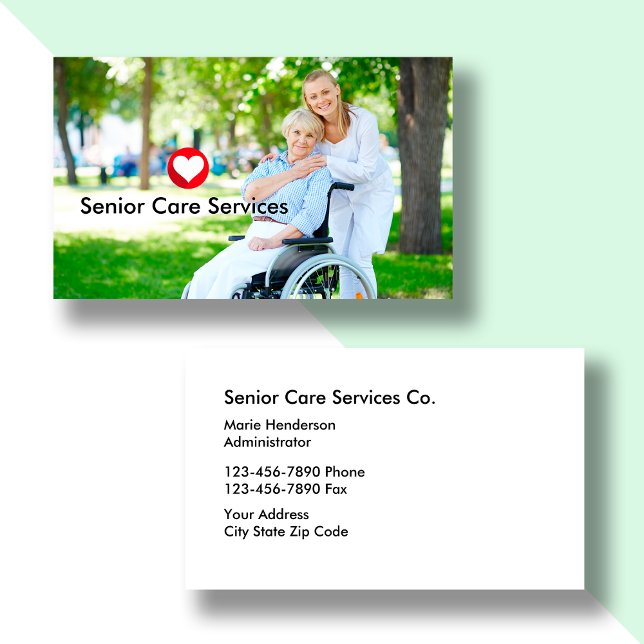 Carte De Visite Thème des services aux seniors (Créateur téléchargé)
