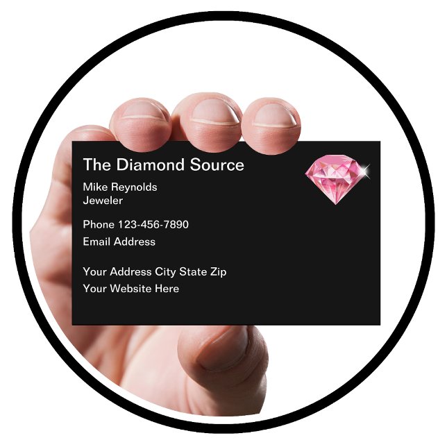 Carte De Visite Thème Diamant Joaillier Professionnel (Créateur téléchargé)