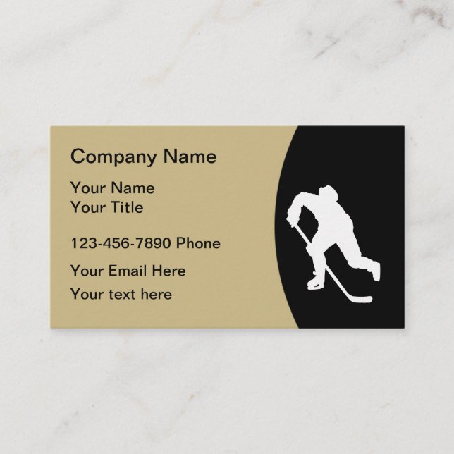 Carte De Visite Thème du sport de hockey (Devant)