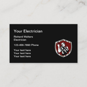 Carte De Visite Thème Électricien Rétro