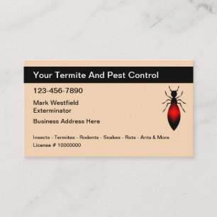 Carte De Visite Thème Exterminateur de lutte antiparasitaire Term