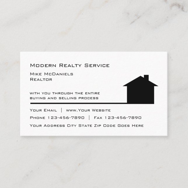 Carte De Visite Thème immobilier simple (Devant)
