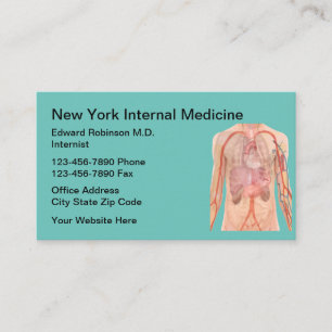 Carte De Visite Thème Interniste Médicale